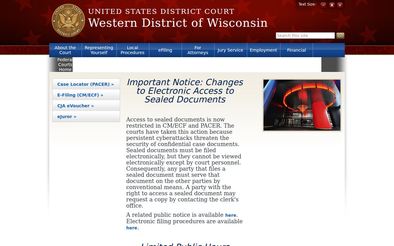 Dane County court docket Western District of Wisconsin federal court route